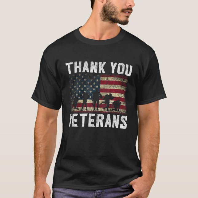Camiseta Regalos del Día de los Veteranos Gracias Veteranos (Anverso)