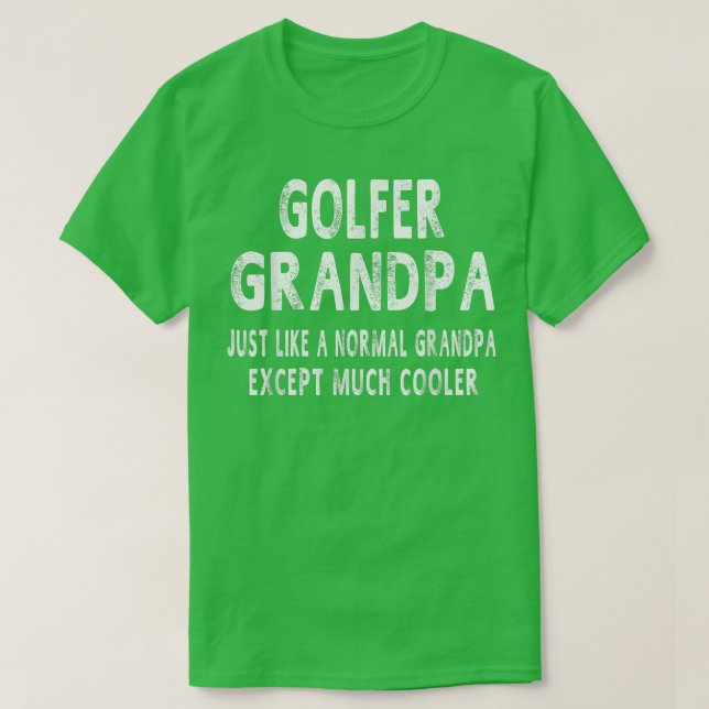 Camiseta Regalos del Día del Abuelo del Abuelo de Golfer  (Diseño del anverso)