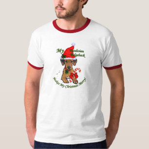 Camiseta Regalos del navidad de Rhodesian Ridgeback