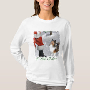 Camiseta Regalos del navidad de Sheltie del perro pastor de