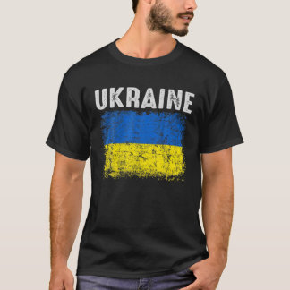 Camiseta Regalos del orgullo de la bandera ucraniana vintag