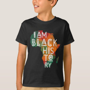 Camiseta Regalos del Orgullo Negro Soy Historia Negra Ameri