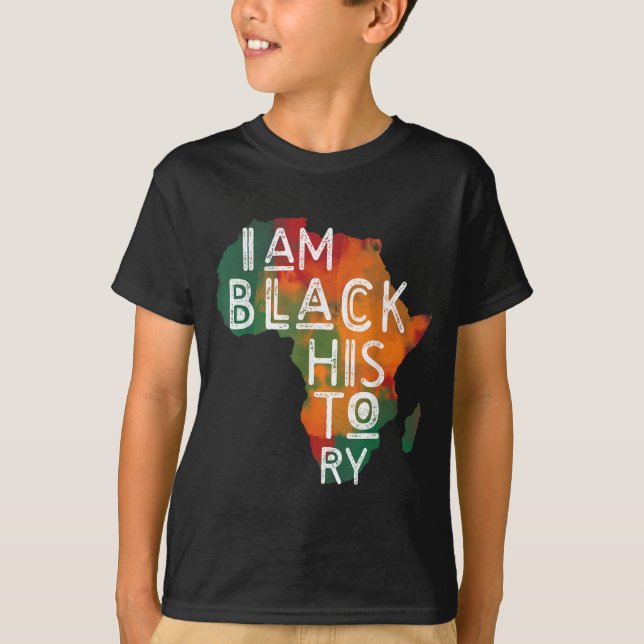 Camiseta Regalos del Orgullo Negro Soy Historia Negra Ameri (Anverso)