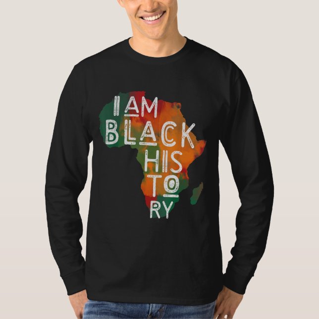 Camiseta Regalos del Orgullo Negro Soy Historia Negra Ameri (Anverso)