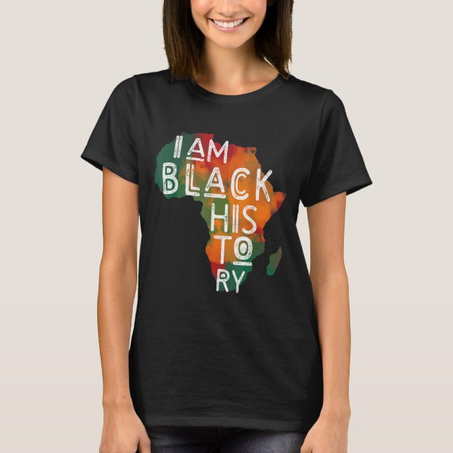 Camiseta Regalos del Orgullo Negro Soy Historia Negra Ameri (Anverso)