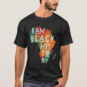 Camiseta Regalos del Orgullo Negro Soy Historia Negra Ameri