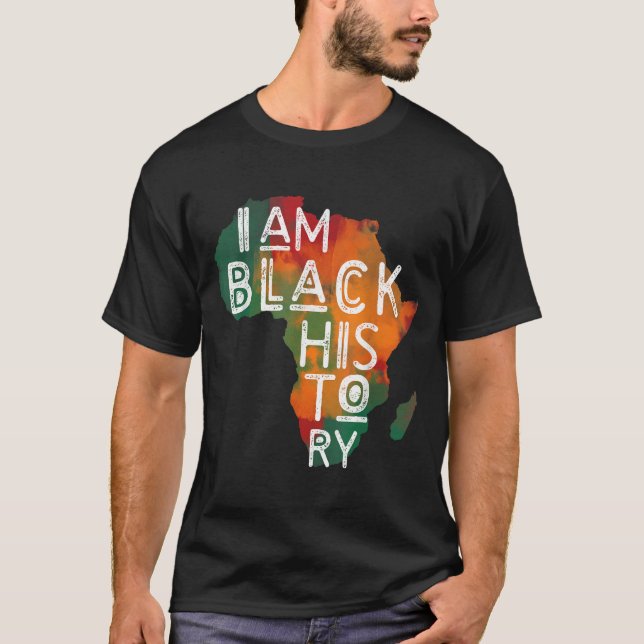 Camiseta Regalos del Orgullo Negro Soy Historia Negra Ameri (Anverso)
