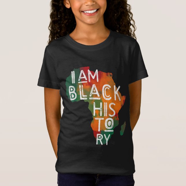 Camiseta Regalos del Orgullo Negro Soy Historia Negra Ameri (Anverso)