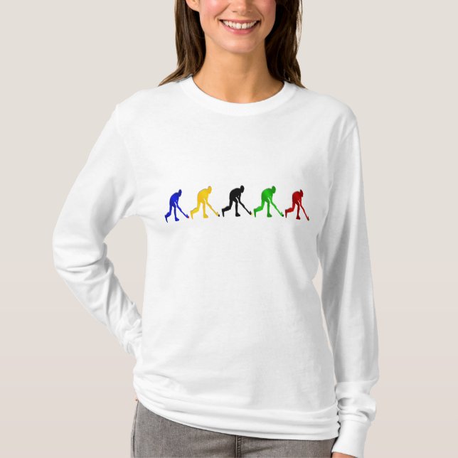 Camiseta Regalos del palillo y de la bola de hockey hierba (Anverso)