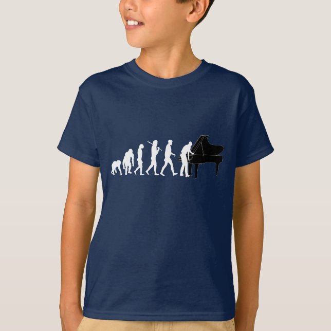 Camiseta Regalos del piano de piano de media cola del piano (Anverso)