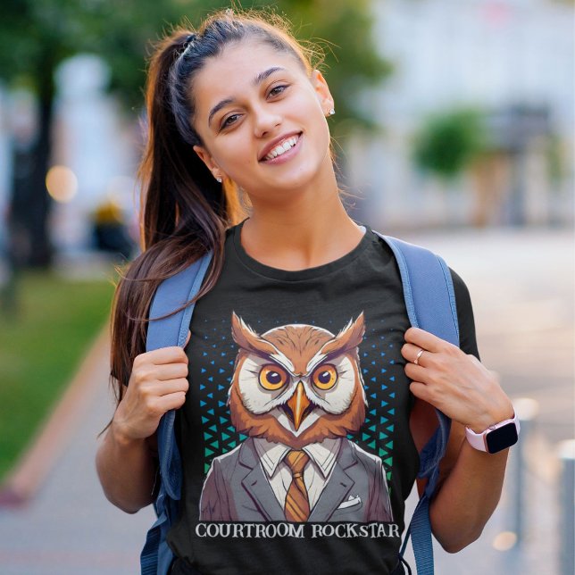 Camiseta Regalos divertidos de búho para la aplicación de l (Funny Owl Gifts for Law Student Lawyer Enforcement)