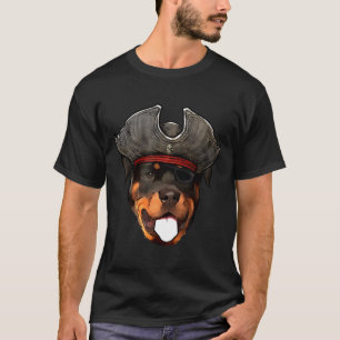 Camiseta Regalos divertidos de perro pug rottweiler pirata