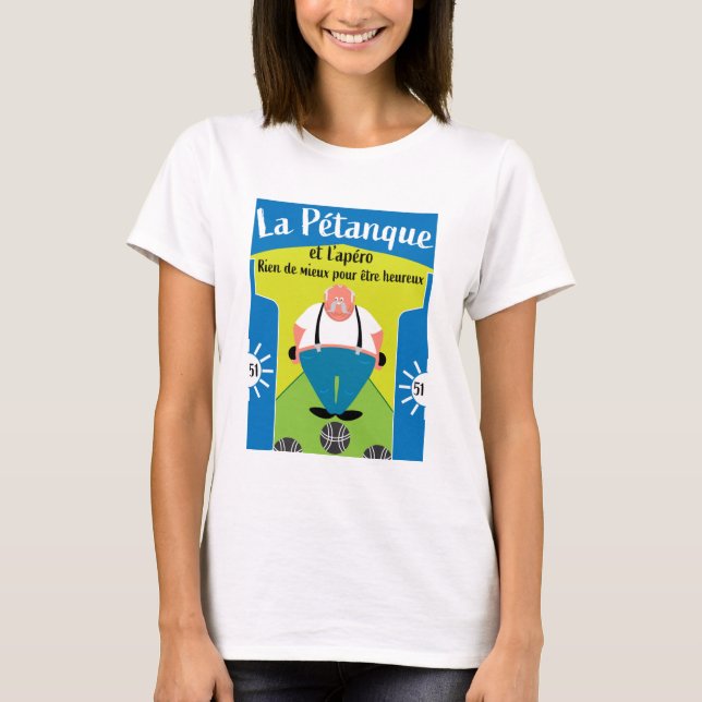 Camiseta regalos divertidos de Pétanque (Anverso)