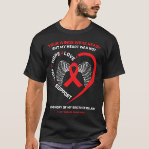 Camiseta Regalos En Memoria De Mi Cuñado Enfermedad Cardíac