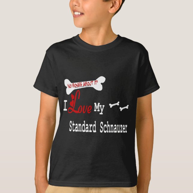 Camiseta Regalos estándar de Schnauzer (Anverso)