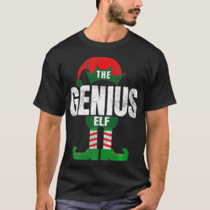 Camiseta Regalos familiares de vintage Genius Elf Costume C