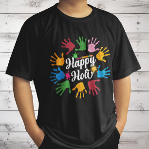 Camiseta Regalos felices del Festival Holi Hindú de Manos