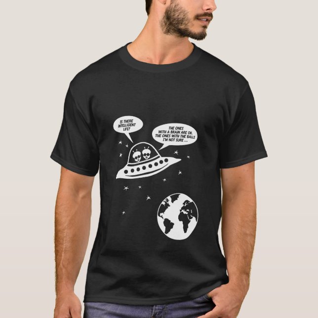 Camiseta Regalos feministas divertidos, UFO Nerdy de los (Anverso)
