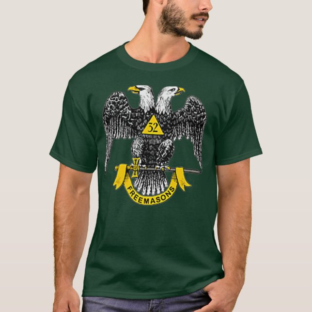 Camiseta Regalos Freemason de 32° grado de Rite Eagle escoc (Anverso)