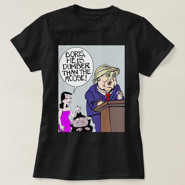 Camiseta Regalos Graciosos Para Donald Boris Y Natasha Long (Diseño del anverso)