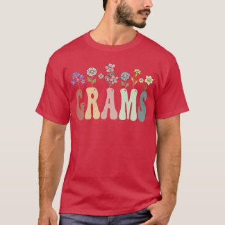 Camiseta Regalos Gramos Mujeres Diseño Floral de Flor Silve