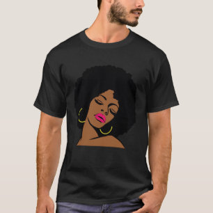 Camiseta Regalos Labios Rosados Afro Diva Magia de Chica Ne