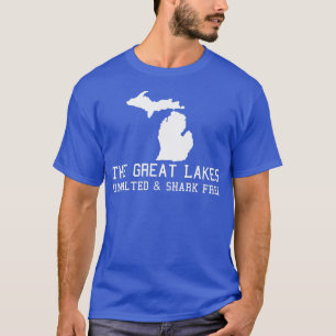 Camiseta Regalos libres de tiburón sin sal de MIchigan