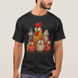 Camiseta Regalos locos de arte de pollo para hombres, mujer