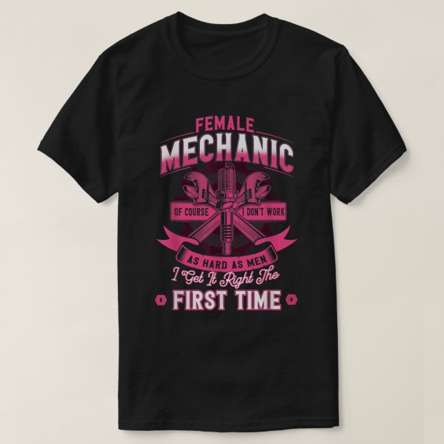 Camiseta Regalos Mecánicos Diesel Femeninos Mecánicos (Diseño del anverso)