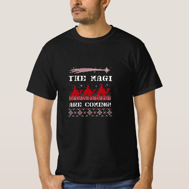 Camiseta Regalos Navidades - Los Magi vienen (Anverso)