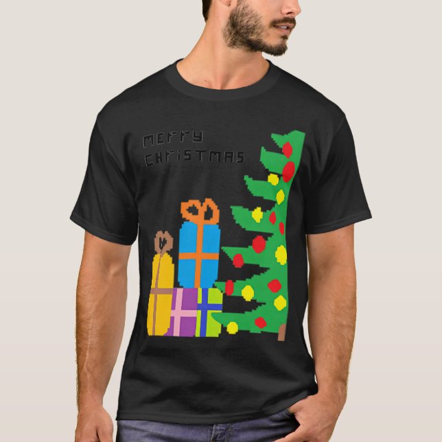 Camiseta Regalos navidades Pixelados (Anverso)