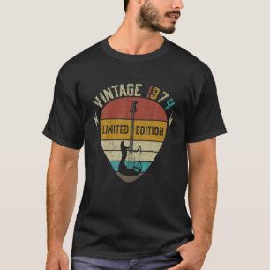 Camiseta Regalos para amante de la guitarra de 50 años Vint