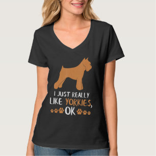 Camiseta Regalos para Amantes de Perros Terrier de Yorkshir