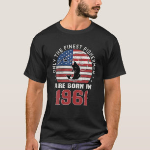Camiseta Regalos Para El Niño De 61 Años: Pescador 1961 61ª