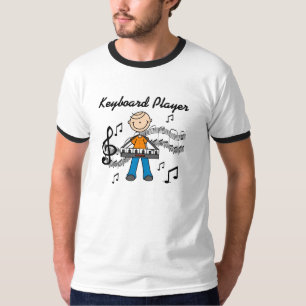 Camiseta Regalos para hombre figura de palitos tocando tecl