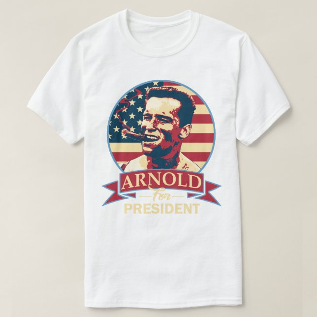Camiseta Regalos Para Hombres Arnold Para El Presidente Jes (Diseño del anverso)