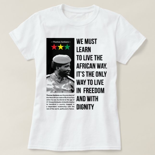 Camiseta Regalos Para Hombres Che Guevara Thomas De Sankara (Diseño del anverso)