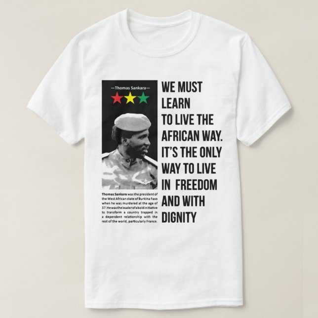 Camiseta Regalos Para Hombres Che Guevara Thomas De Sankara (Diseño del anverso)