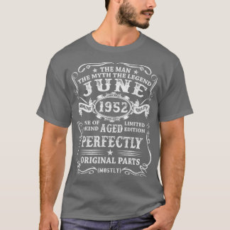 Camiseta Regalos para hombres de 70 años Junio de 1952 Leye
