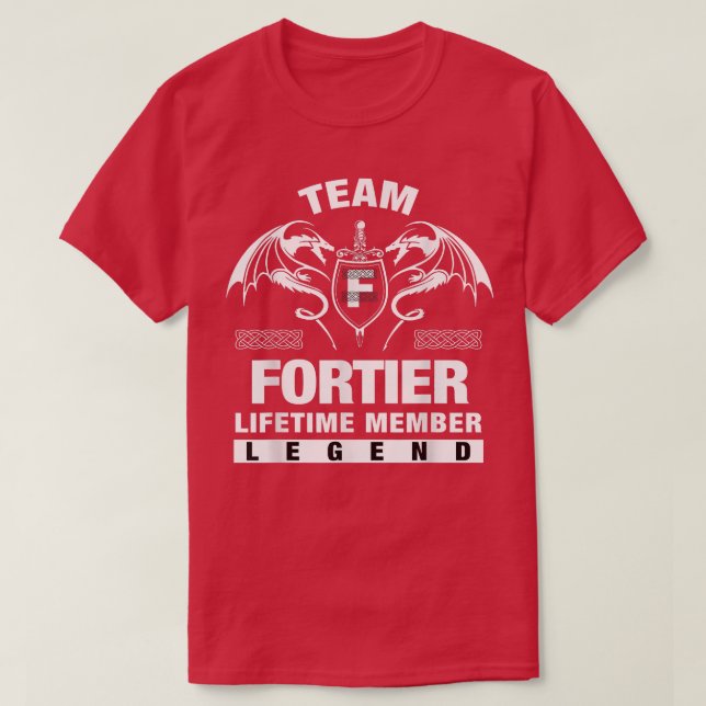 Camiseta Regalos para miembros de Team FORTIER Lifetime (Diseño del anverso)