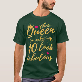 Camiseta Regalos para mujeres de 40 años y fabulosos desde