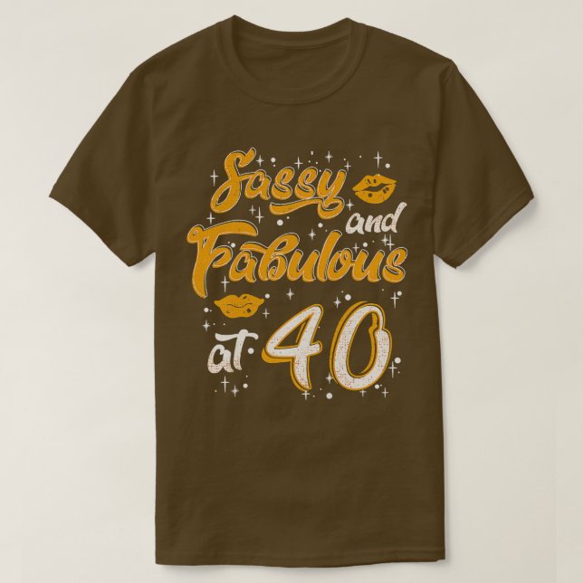 Camiseta Regalos para mujeres de 40 años y fabulosos desde  (Diseño del anverso)