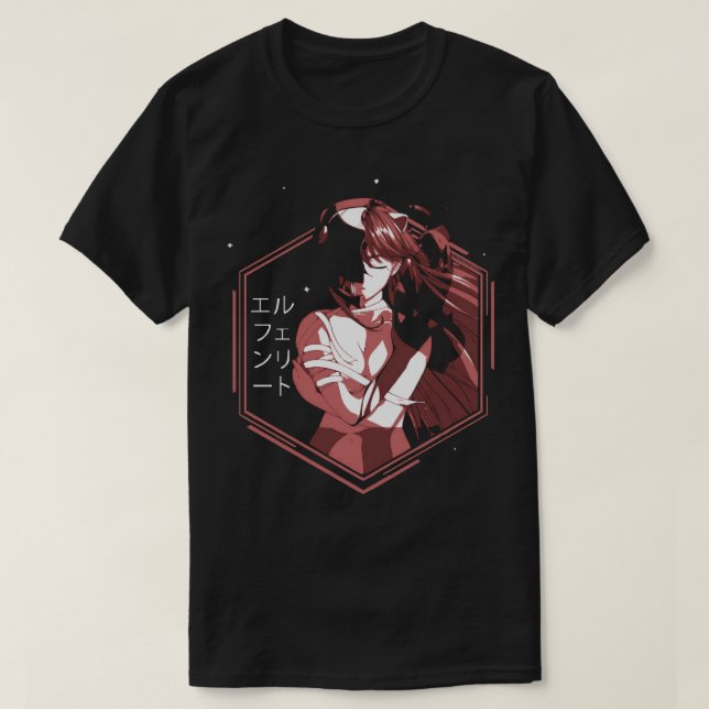 Camiseta Regalos Para Mujeres Elfen Manga Anime Mentió Gráf (Diseño del anverso)