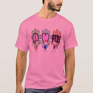 Camiseta Regalos pediátricos de la "Paz-Amor-Pediatría" d