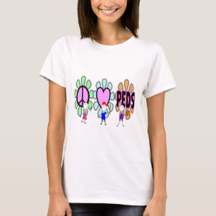 Camiseta Regalos pediátricos de la "Paz-Amor-Pediatría" d