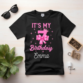 Camiseta Regalos personalizados para niñas por su 7º cumple