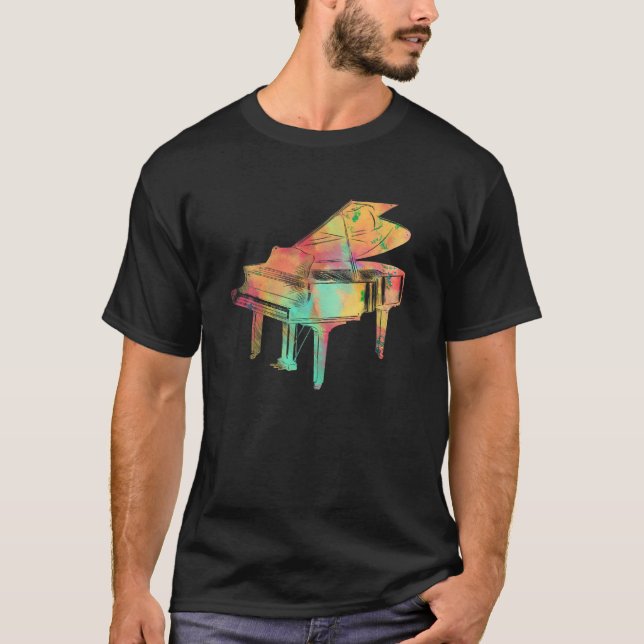 Camiseta Regalos Pianistas Para Hombres Mujeres Estilo Colo (Anverso)