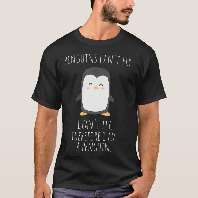 Camiseta Regalos pingüinos graciosos Por lo tanto soy un pi (Anverso)