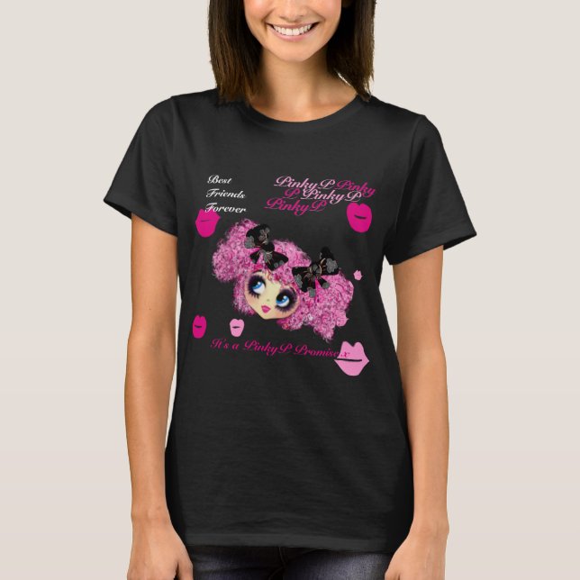 Camiseta Regalos Pinky Promise para BFF con PinkyP Kawaii (Anverso)