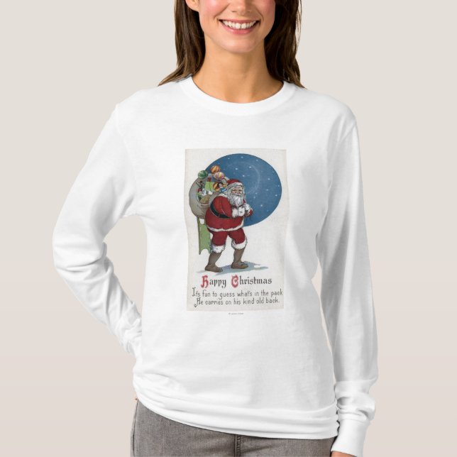 Camiseta Regalos que llevan de GreetingSanta del navidad (Anverso)